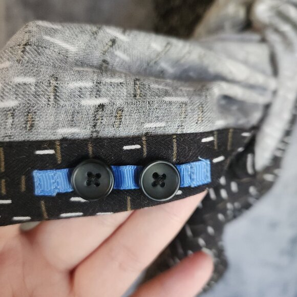 Toscano Silk Blend Men's Button Up Shirt Short Sleeve Large Black EUC Geometric - Picture 6 of 9